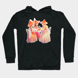 Three fairy witches drinking tea Hoodie